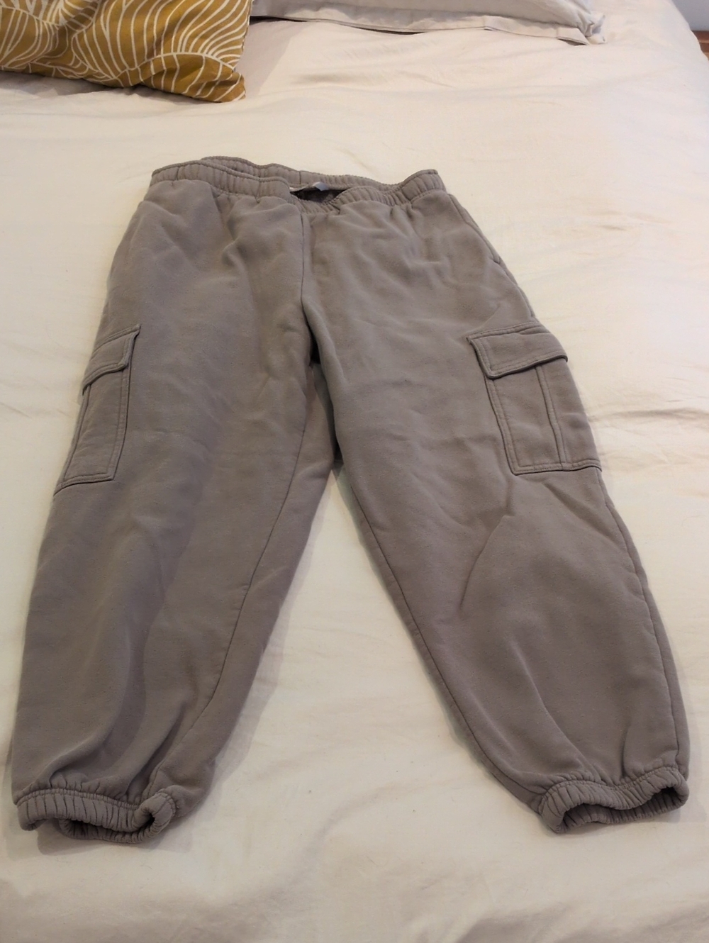 Tuff Athletics Beige Taupe Elastic Waist Sweatpants
